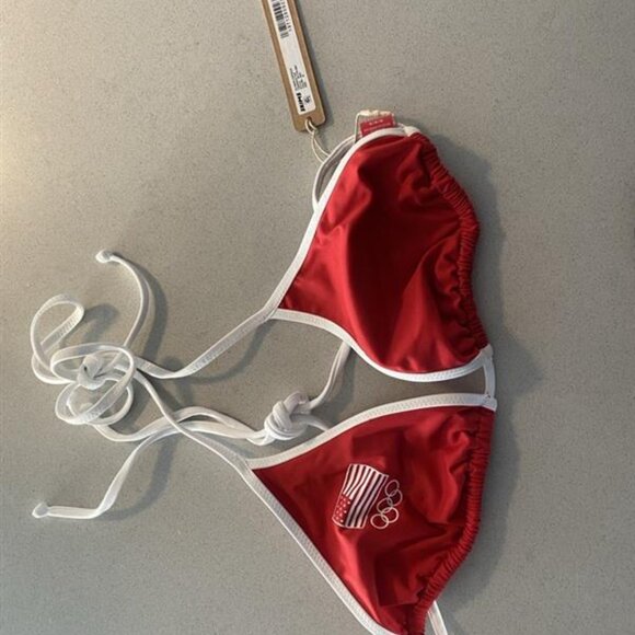 SKIMS FOR TEAM USA - SKIMS FOR TEAM USA SIGNATURE SWIM OLYMPIC TRIANGLE TOP | RE - Picture 4 of 4